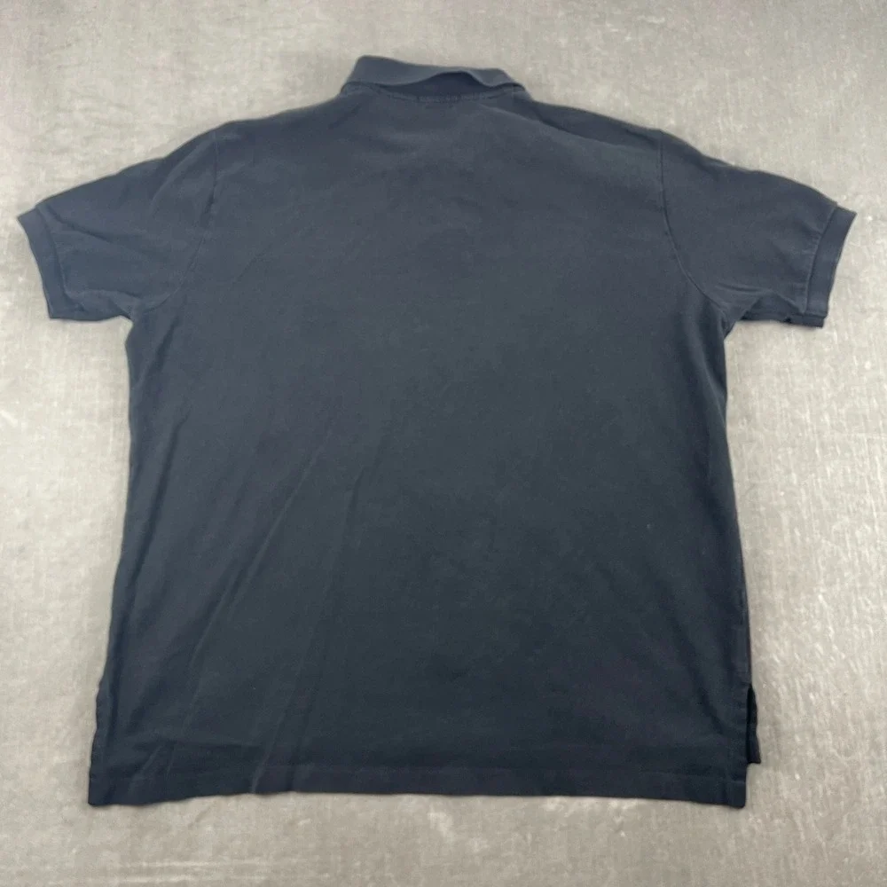 Polo Ralph Lauren Men XXL Black Polo Shirt Purple Pony Classic Fit